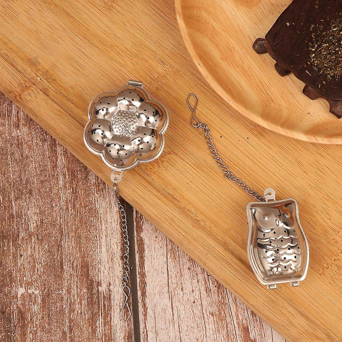 Stainless Steel Tea Infuser Loose Tea Filter for Home Use 2Pcs Set