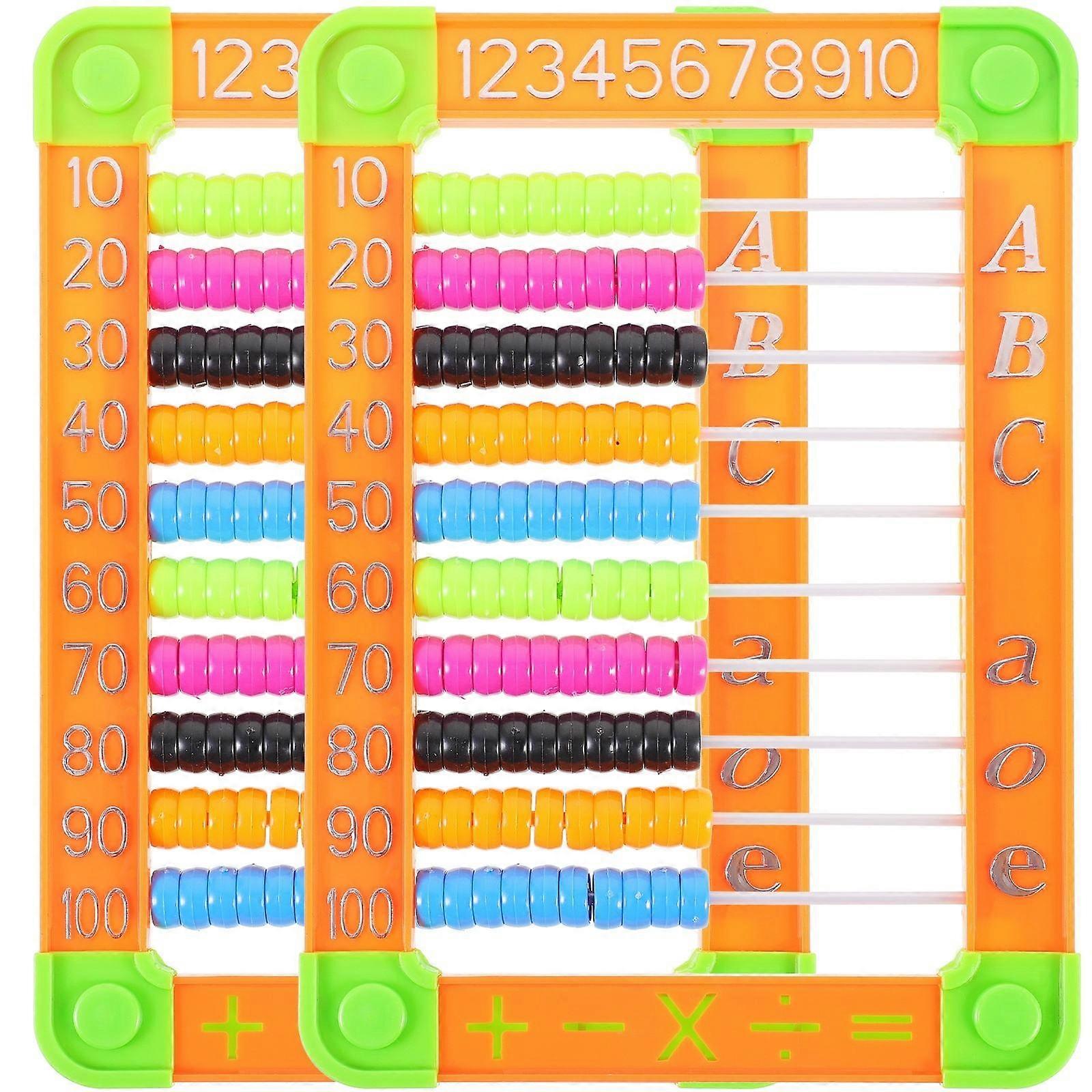 Abacus Toy Kid Educational Abacus for Arithmetic with 2Pcs Counting Set