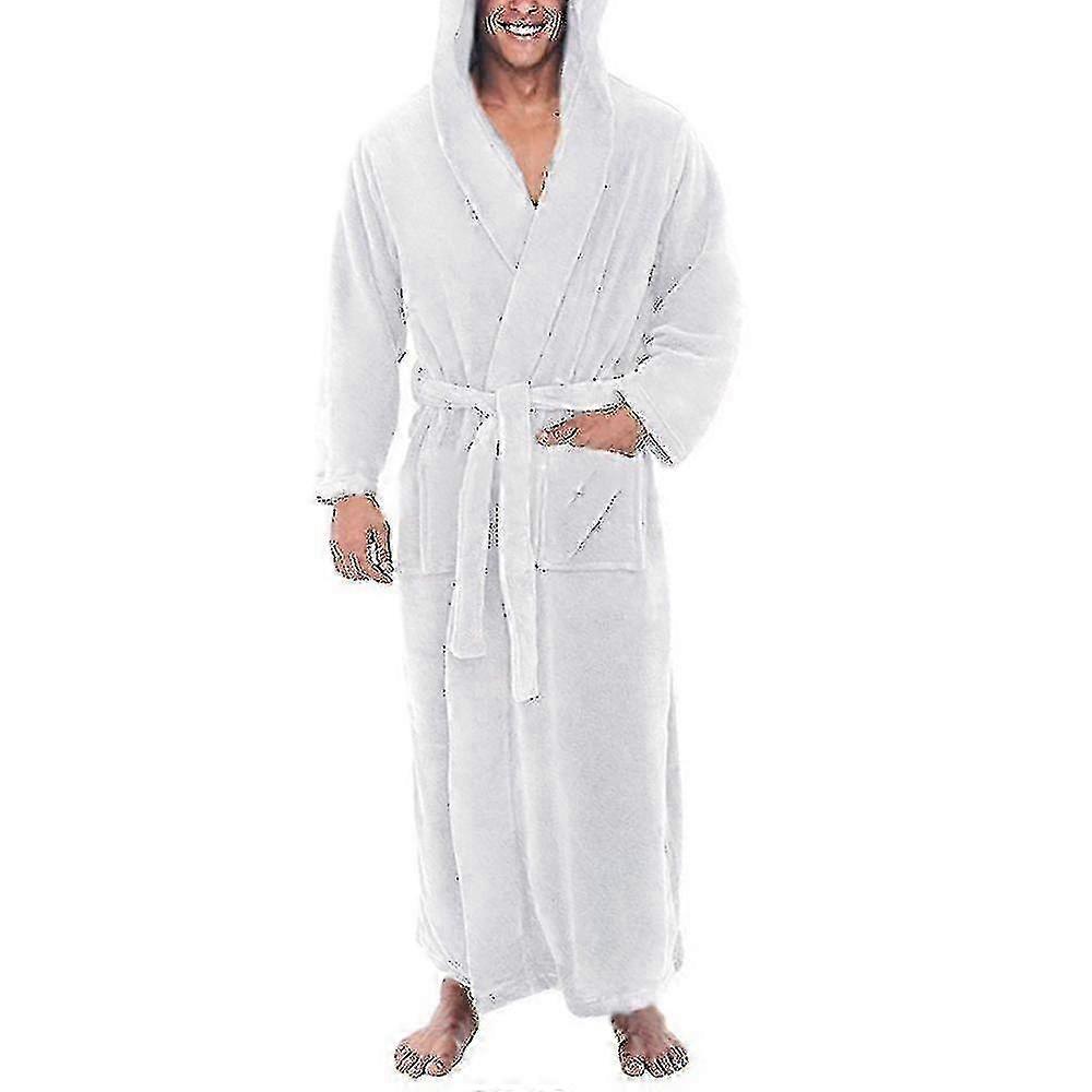 25-26 Mens Fleece Hooded Soft Bathrobe