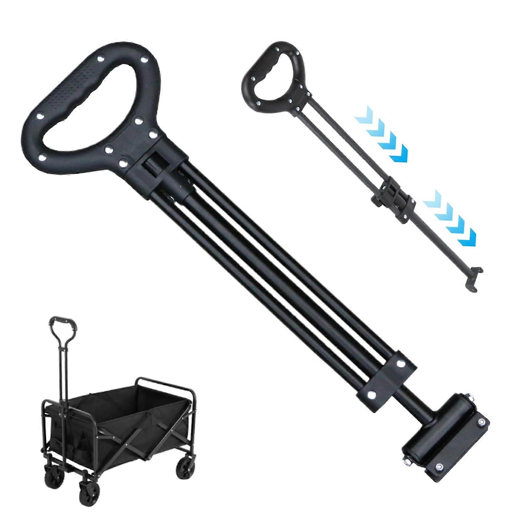 Wagon Handle Replacement Adjustable Length HeavyDuty Push Handle for Outdoor Carts and Trolleys