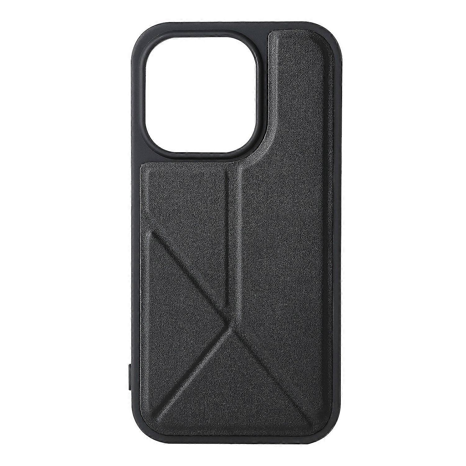 Case For Iphone 13 Pro Max Black Stand Leather Outer Desktop No13797