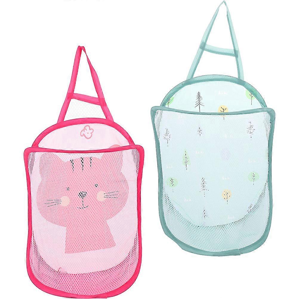 Mesh Hanging Laundry Hamper Foldable Pop-Up Basket for Storage 6Pcs