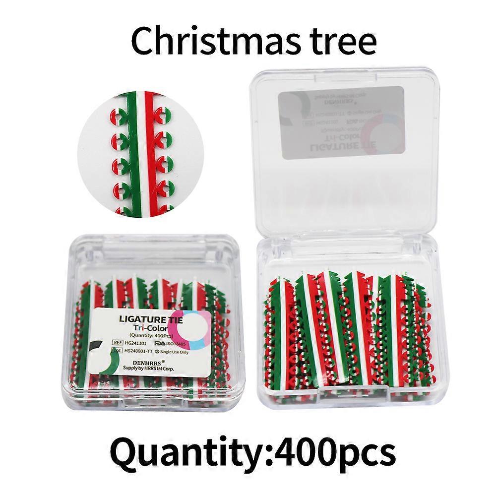 25 pinnar 400 st/ask trippelfärgade elastiska gummiband