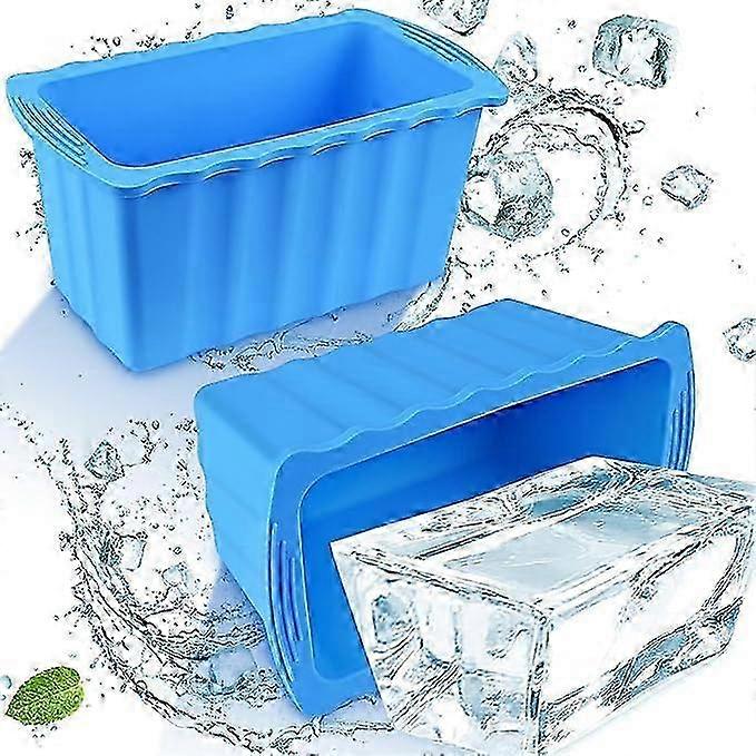 26-27 2 Pack Extra Large Ice Block Molds for Cold Bath Accessories 12 lbs