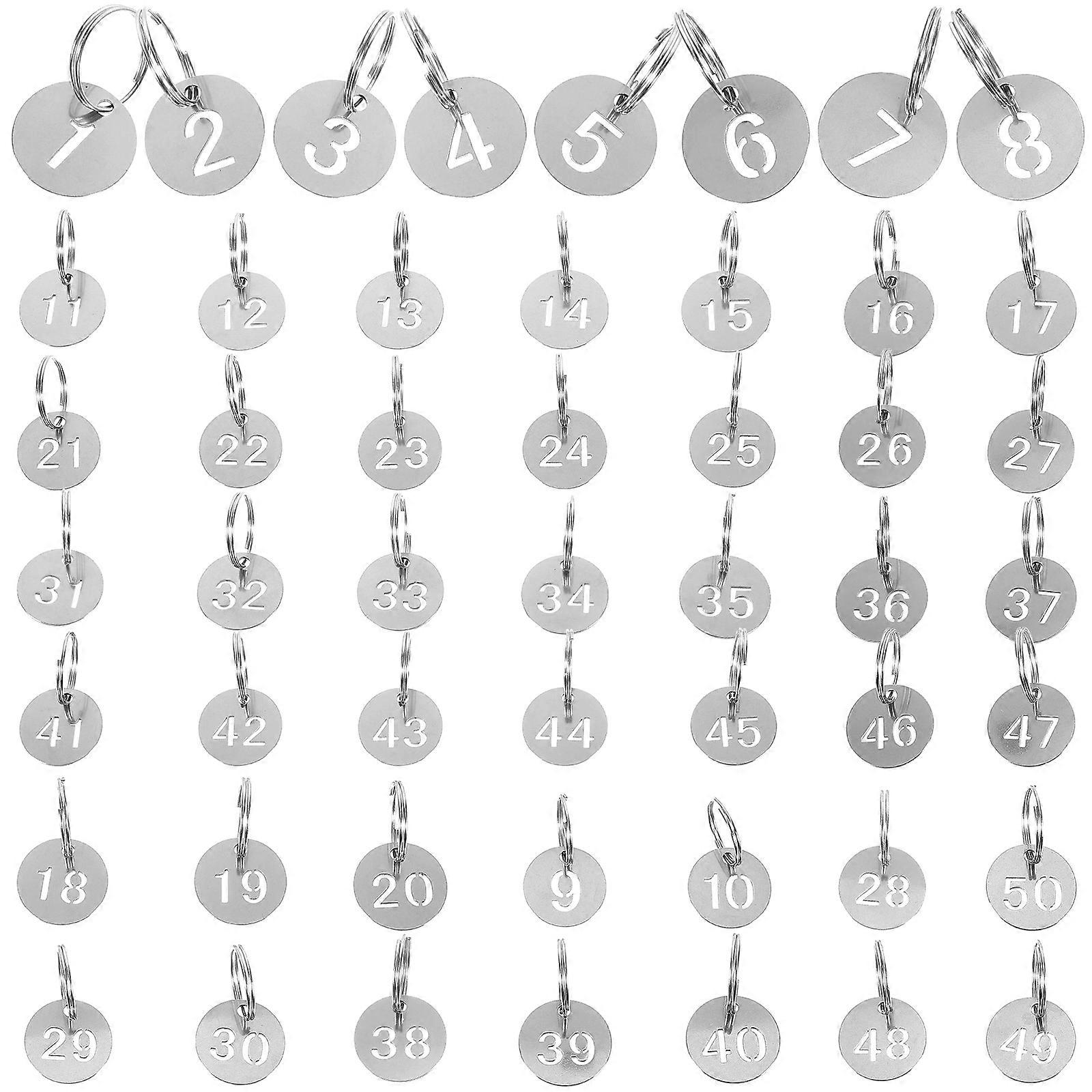 Portable Stainless Steel Number Tags Key Tags for Classification 250Pcs