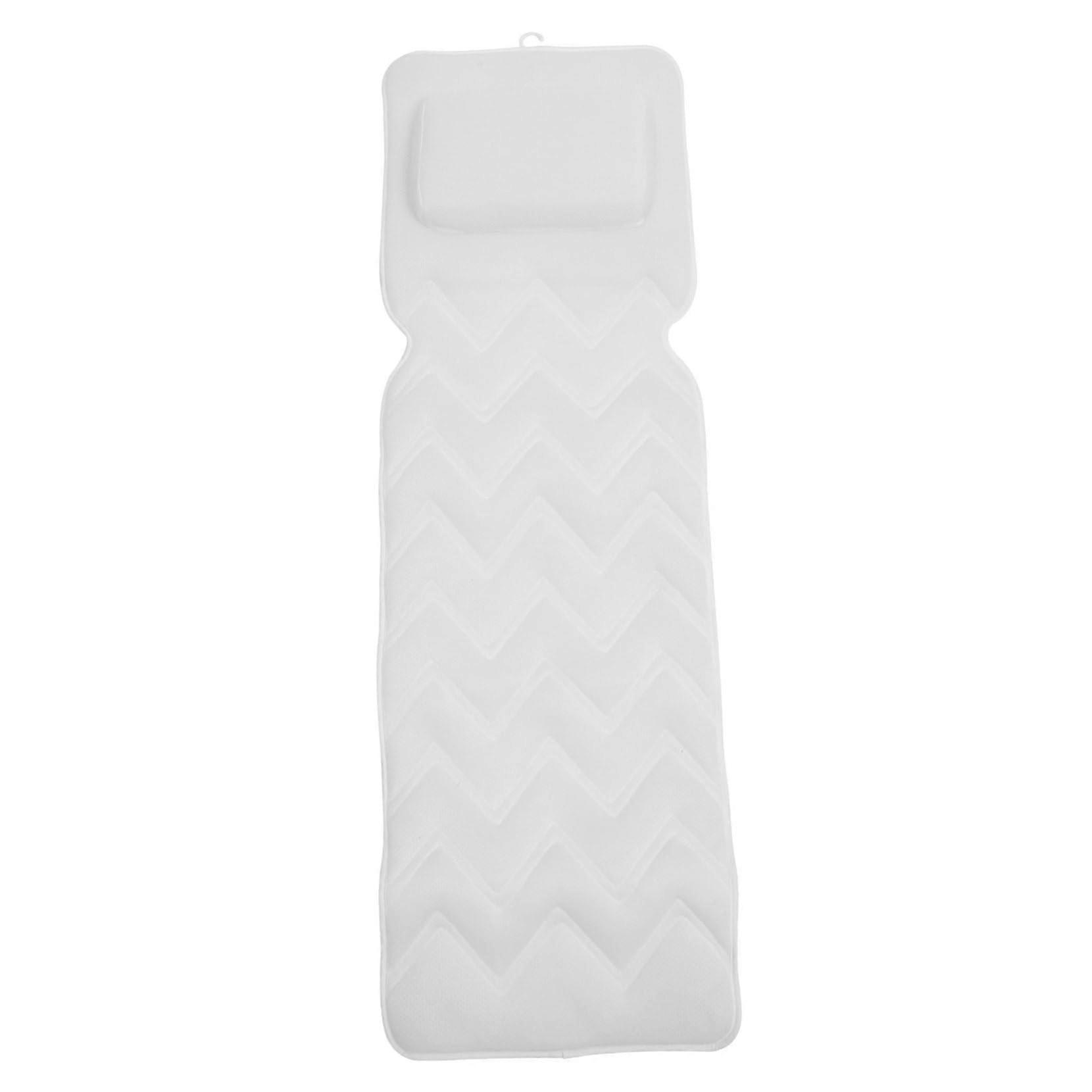 Bathtub Pillow with Suction Cups Ergonomic Neck Support Waterproof Breathable Mesh Headrest