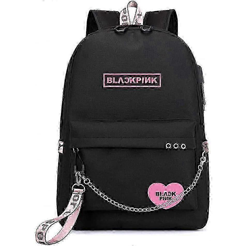 2025 Blackpink Backpack, USB Rechargeable Backpack, School Backpack for Students