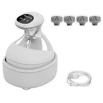Massageador Elétrico de Couro Cabeludo com Terapia de Luz Vermelha, Massageador de Cabeça Portátil à Prova d'Água, Amassamento de Tecidos Profundos e Relaxamento Corporal