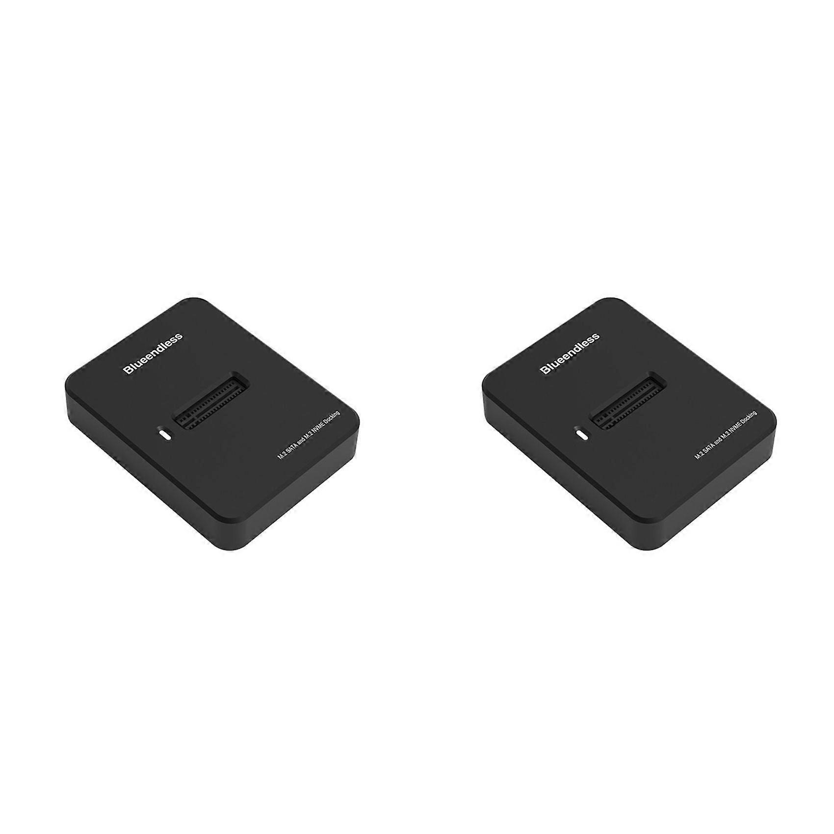 2X BLUEENDLESS Dual Protocol M.2 SATA SSD Docking Station Base External SSD Hard Disk Enclosure Online