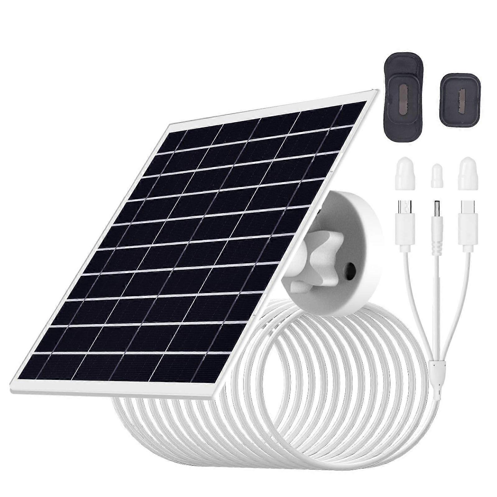 Solar Panel for Security Camera 8W  Efficiency Weatherproof IP66 Outdoor CCTV Charger