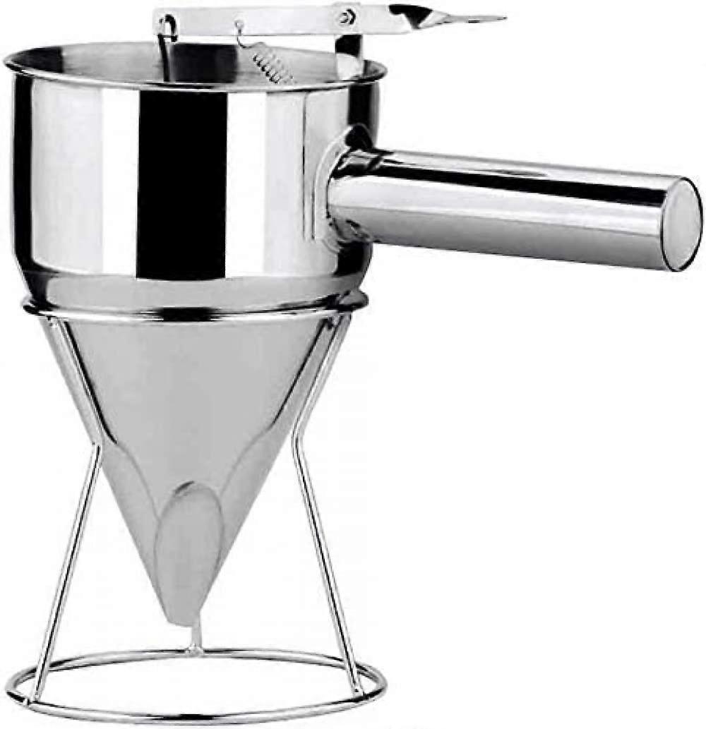 Stainless Steel Pancake Batter Dispenser with Spring Handle for Mess Cupcake Baking