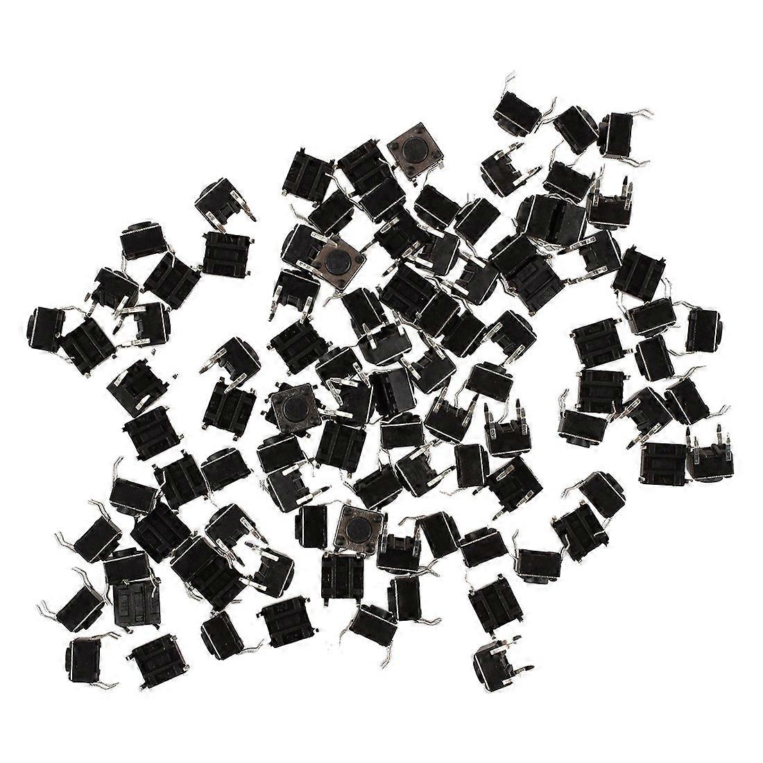 100 Pcs 6x6x4.5mm 4 Pin Tactile Push Button Switch for PCB and Panel Mount, Quick Response