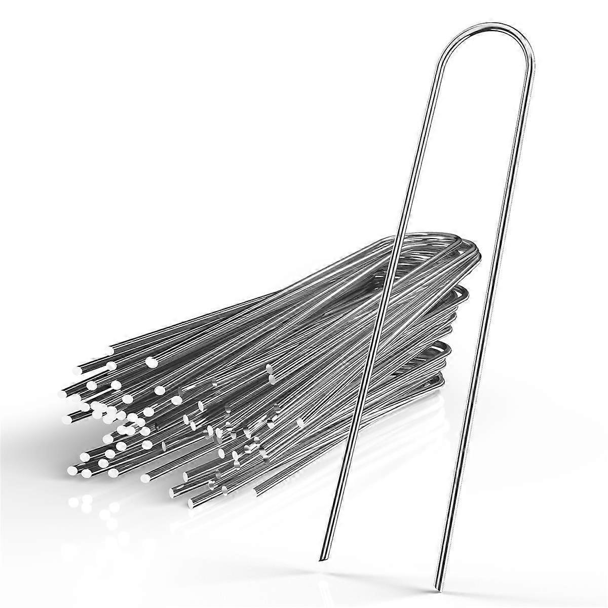 Ground anchor 200 x 25 x 3.4 mm made of galvanized steel Stainless steel - Weed fleece fastening