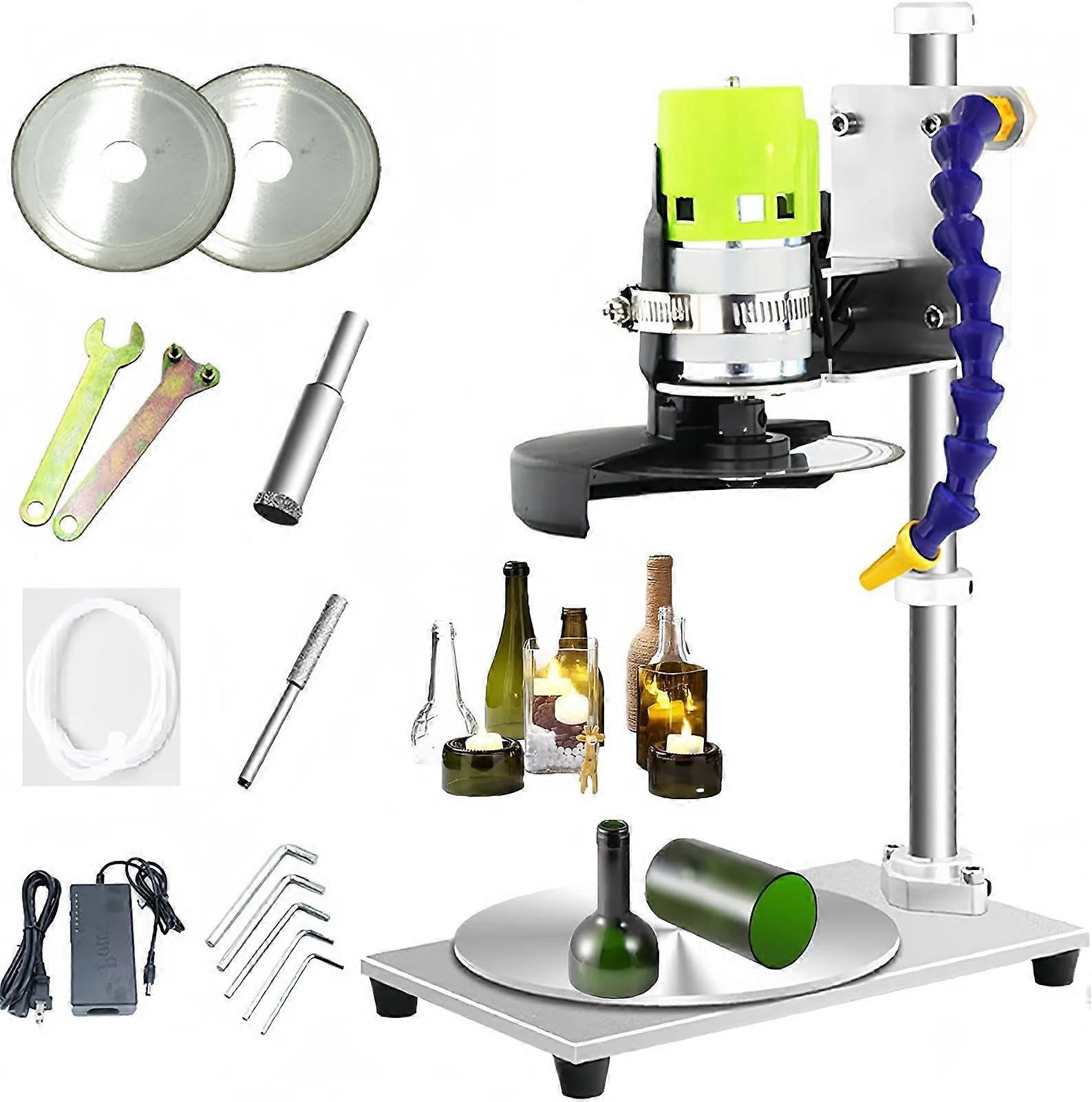 Electric Bottle Cutter Tool Kit with Adjustable Speed, Precision Glass Cutting for Wine and Ceramic