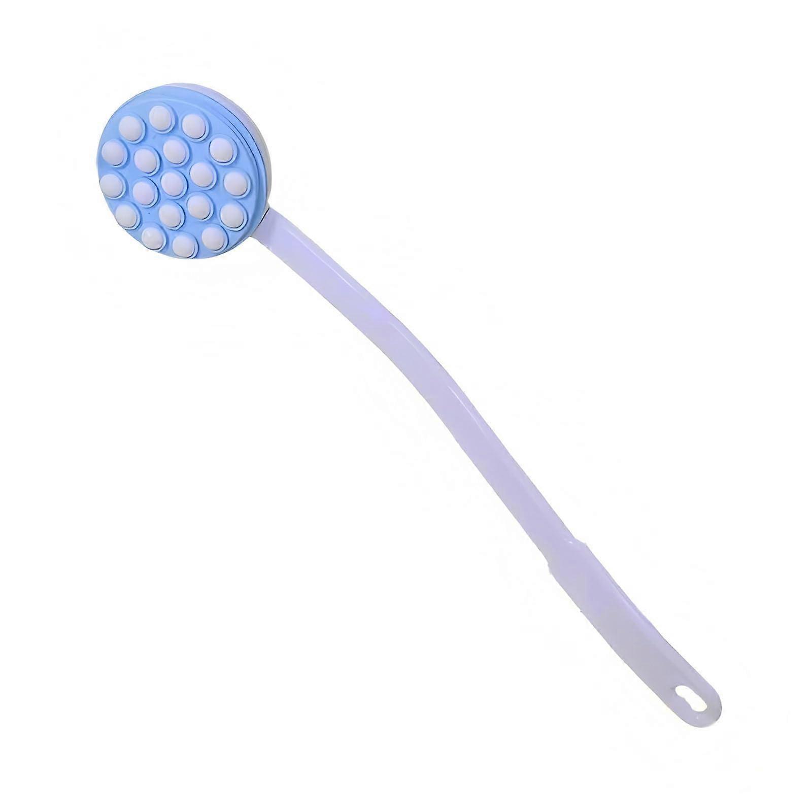 Back Lotion Applicator with Long Handle and Massage Rollers for Shower and Bath Scrubbing