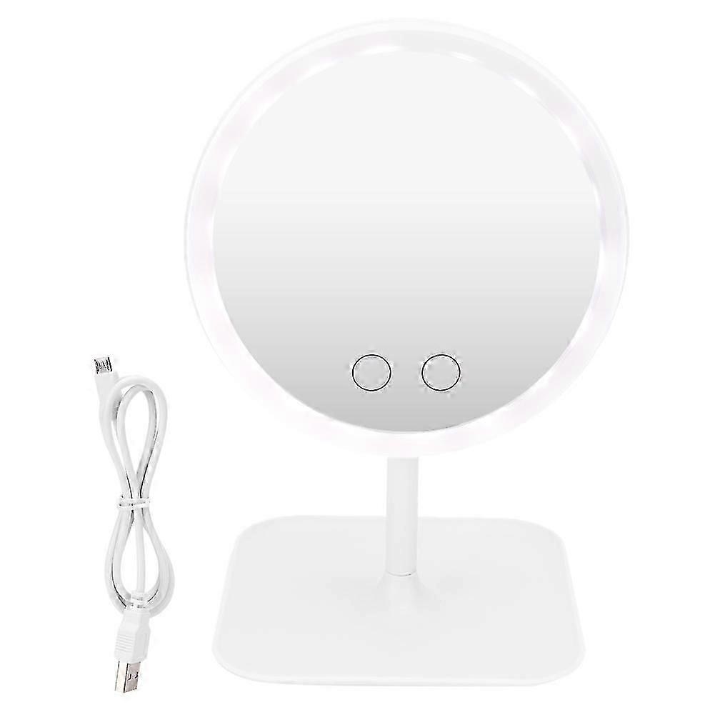 USB Charging 3 Color Light Desktop Cosmetic Mirror Adjustable LED Makeup Mirror