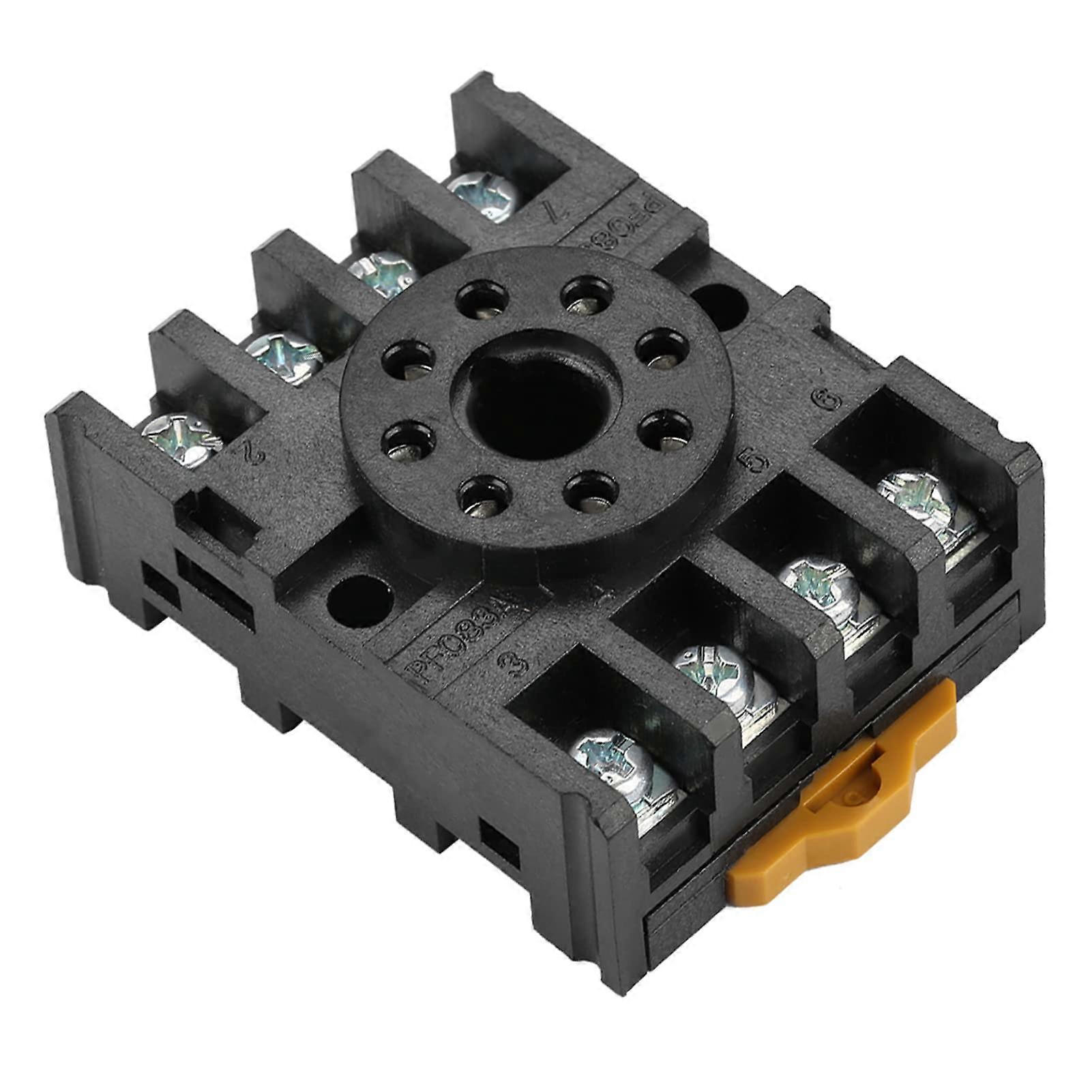 PF083A 8 Pin Relay Socket Base for General Purpose Relays Easy Rail Mount Durable Material