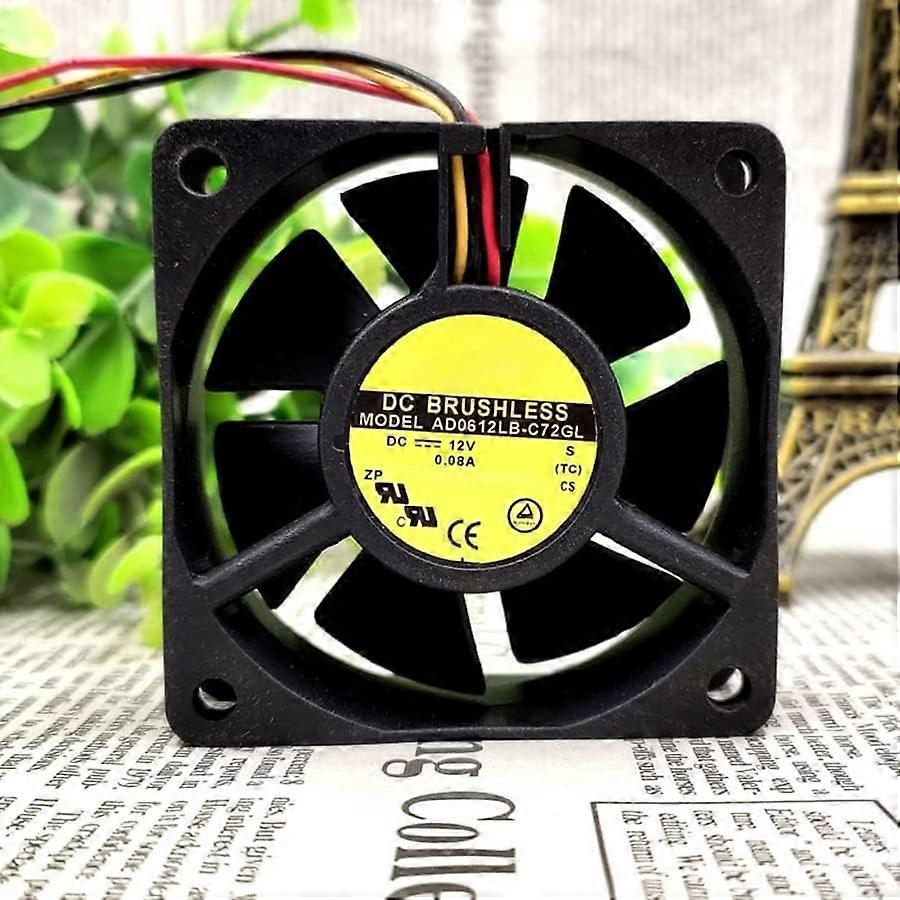 60mm 12V Silent Cooling Fan, Compact Energy Saving 3Wire DC Chassis PC Case Fan