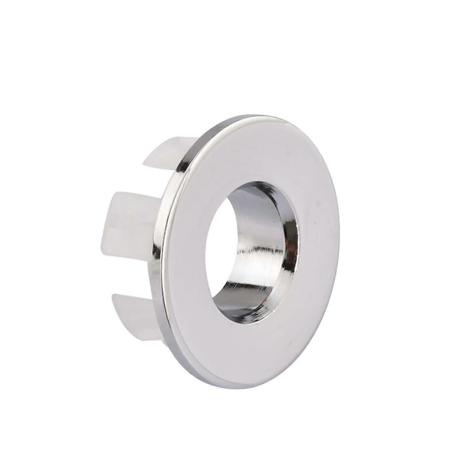 Chrome Sink Overflow Cover for Bathroom and Kitchen, Adjustable Brass Cap, Tool Install Ref:1889