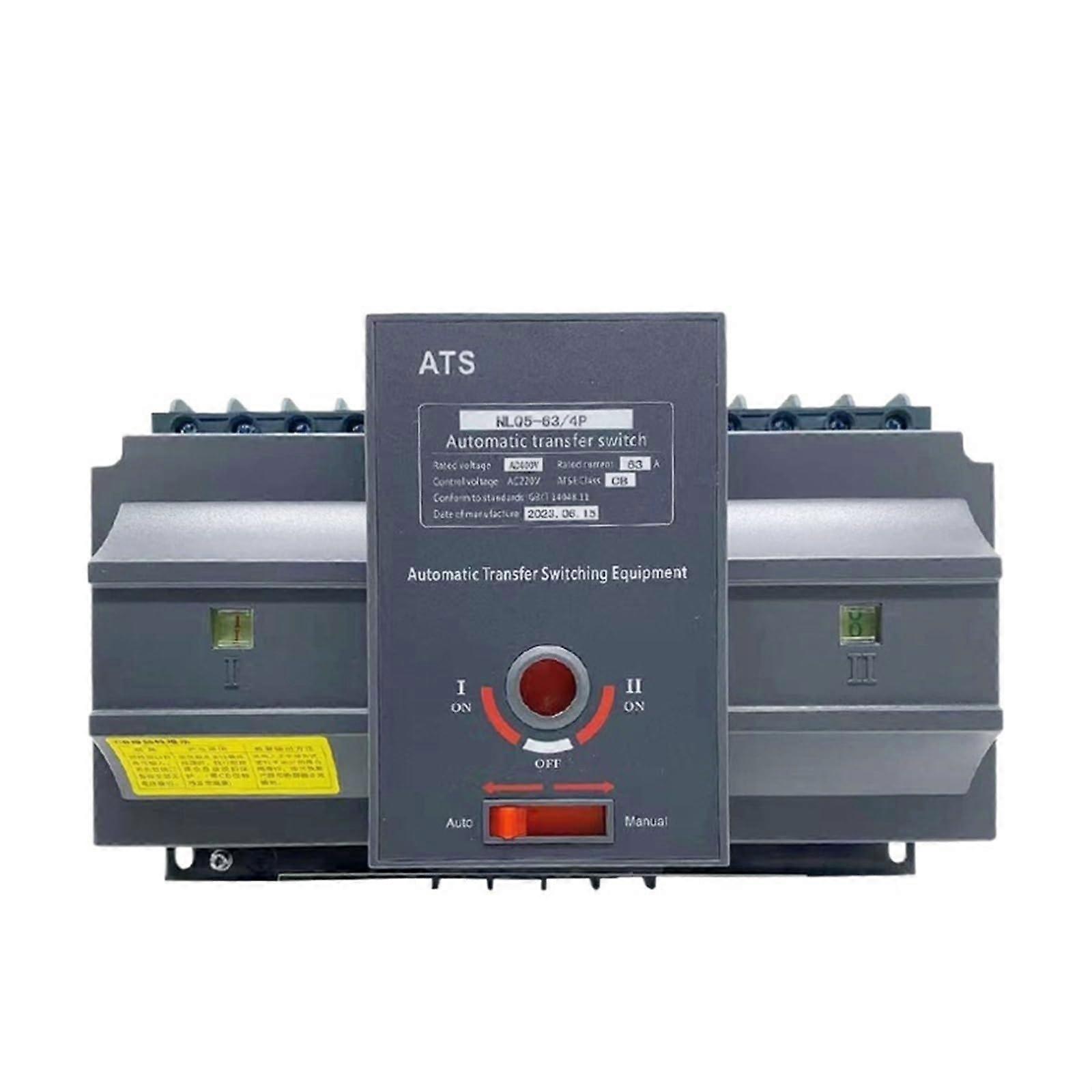 4 Pole 63A Automatic Transfer Switch Dual Power Mini Type CB Level Microbreak Design