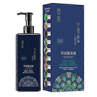 Natural Black Tea Hair Dye for Women, Gentle Long Lasting Color Cream Covers White Hair, 300ml