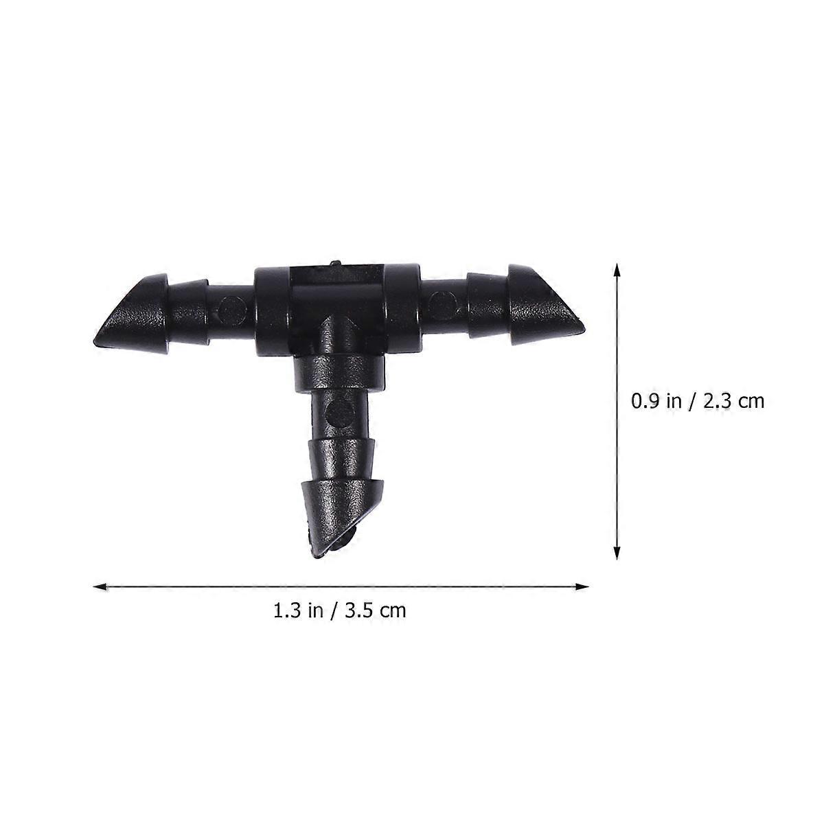 Drip Irrigation Kit Three-Way Connector for Hose Fitting 100Pcs Black