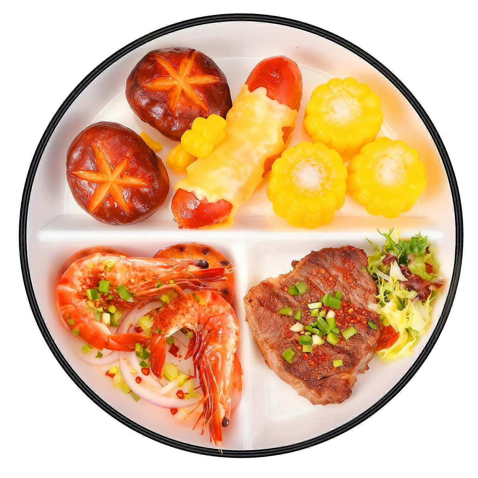 Divided Plates Ceramic Plate for Portion Control Food Serving Plate