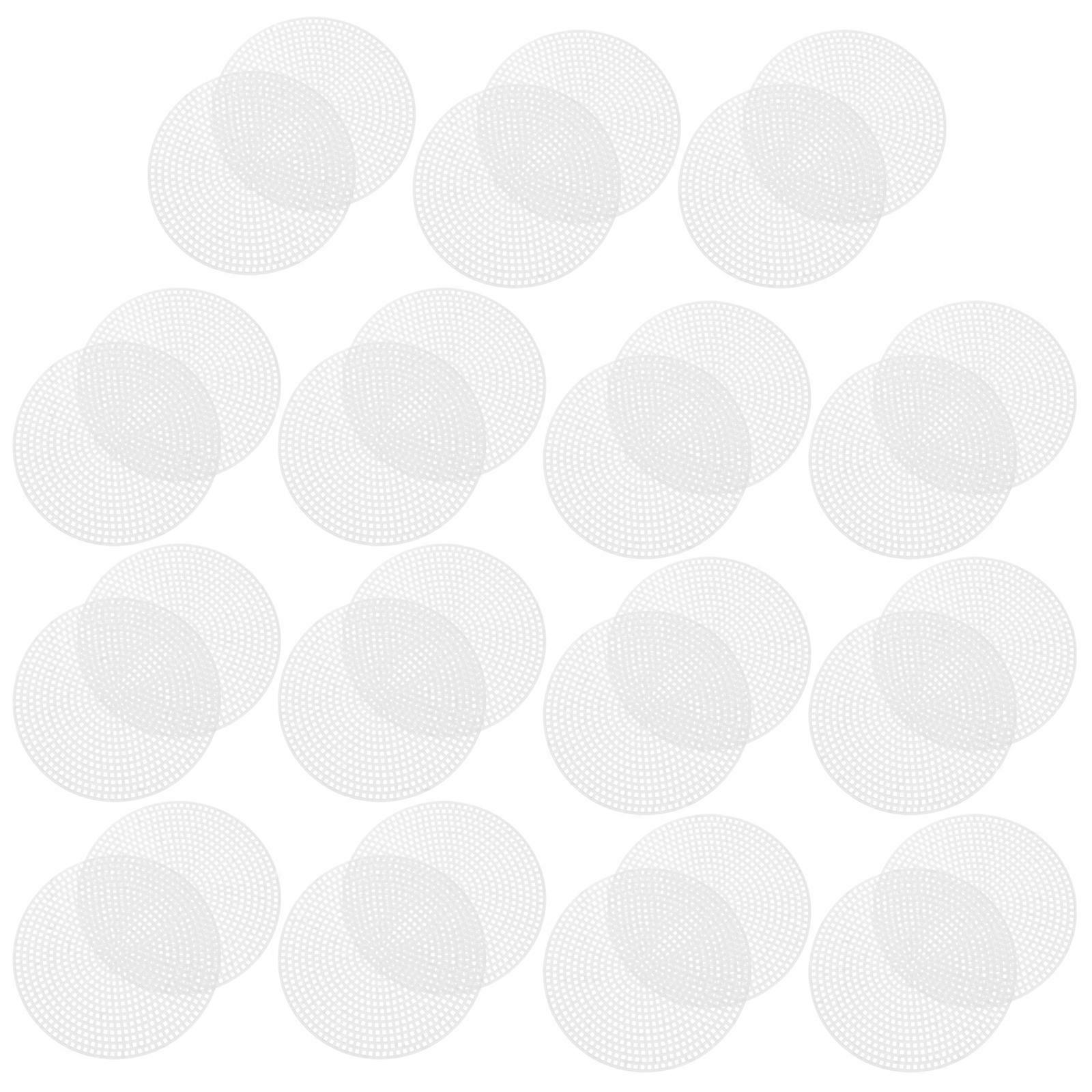 Embroidery Yarn Mesh Sheets Plastic Mesh Sheet for DIY Crafting 30Pcs White