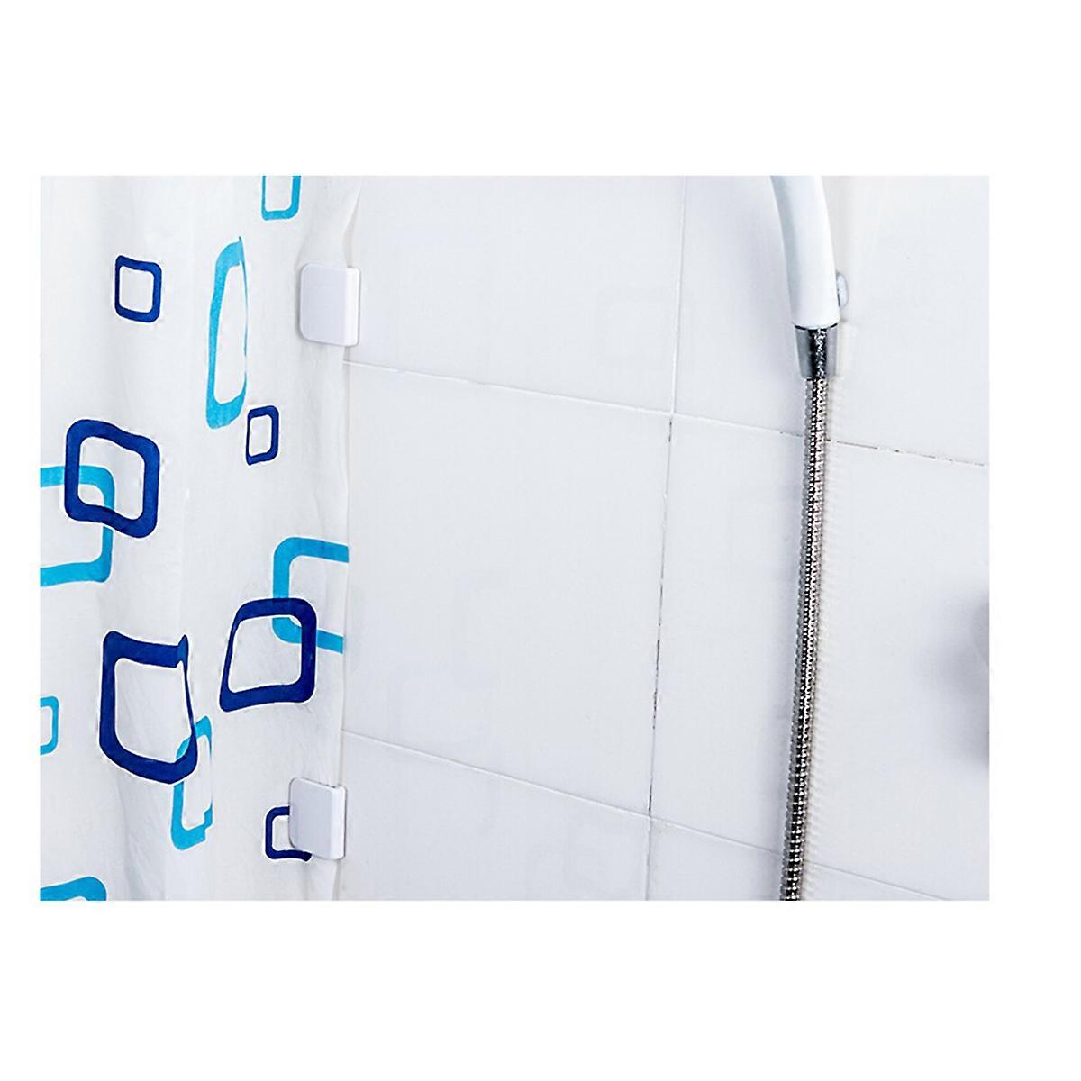 Shower Curtain Clips Window Fixed Clip for Tightening 4Pcs White Hooks