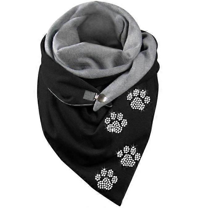 Scarf - Chic - Triangle - Polyester - Black - Winter