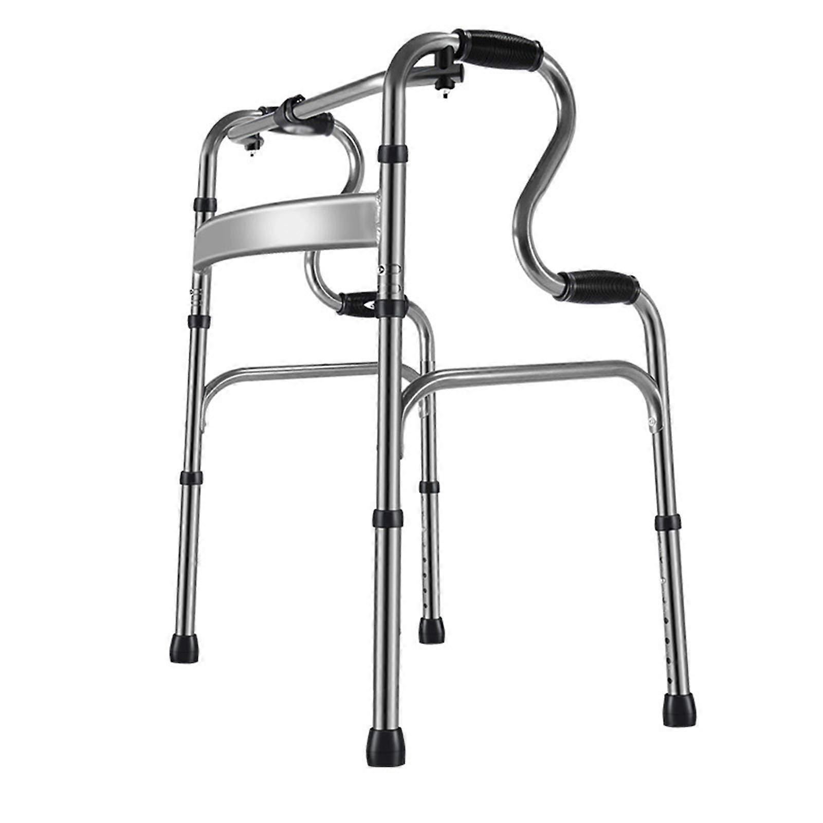 Walker for Elderly with Wheels, Adjustable Height, Lightweight Aluminum Folding Walking Aid