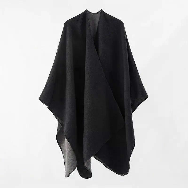 A solid color elegant ladies winter warm shawl