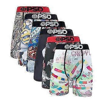 6er-Pack modische Herrenunterwäsche mit Print, Boxershorts, Herrenslips, sexy, Größen S-XXL (25-26).