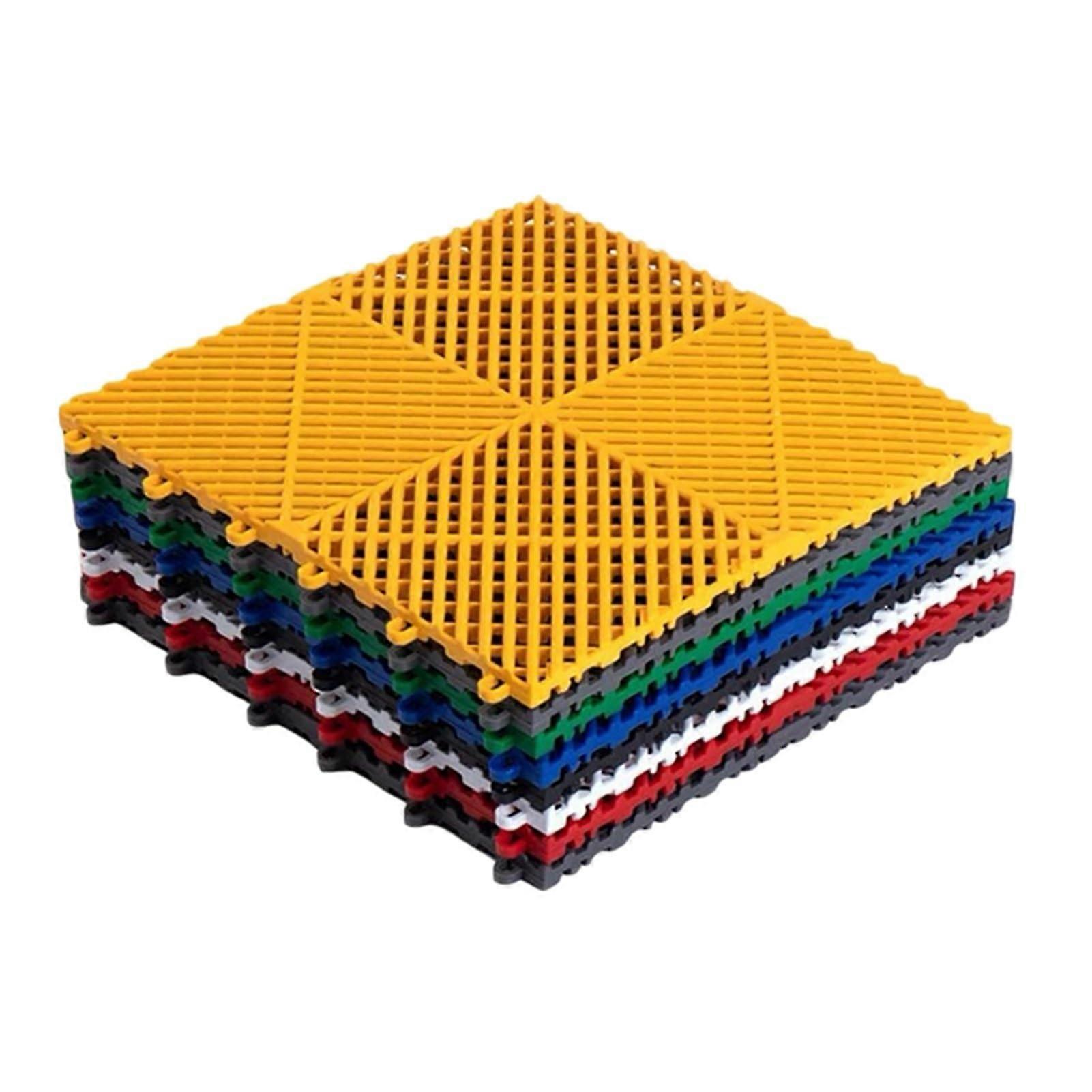 Modular Interlocking Floor Tiles with SlipResistant Surface for Garage Bathroom Deck, 16 Pieces