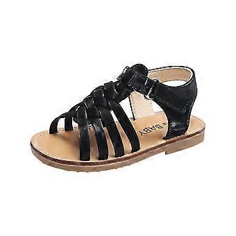 Sandali in gelatina da bambina taglia 1, sandali da spiaggia per bambini e bambine, scarpe con cinturino, scarpe incrociate in pelle per ragazzi e ragazze, 18-24 mesi