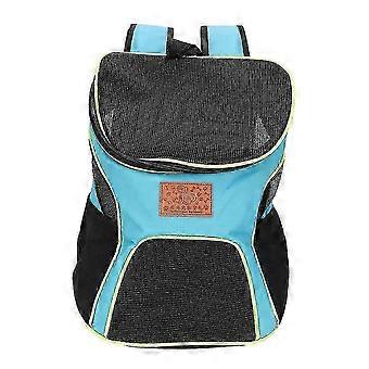 Portable Extérieur Animal De Voyage Transporteur Sac À Dos Chat Chiot Porte Sac Cage (Bleu)