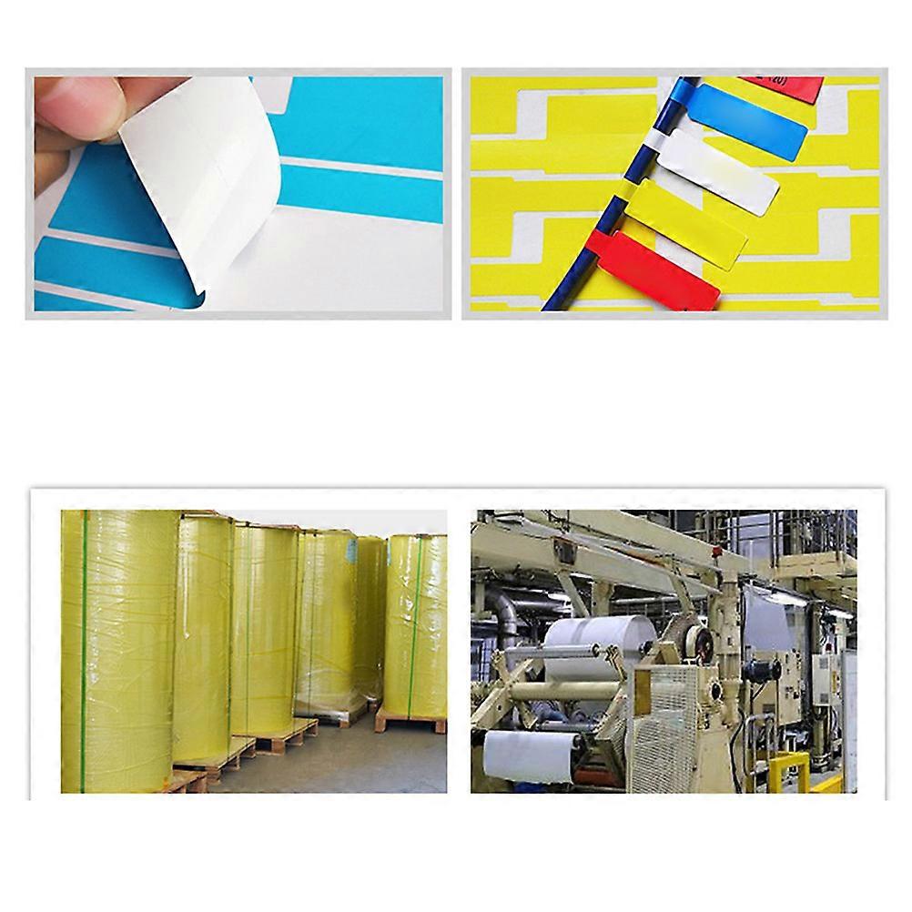 Network Cable Labels Stickers P Shape for Identification 15 Sheets Assorted Color