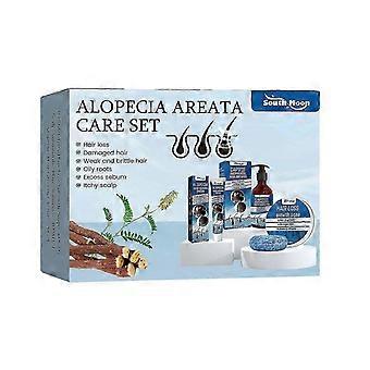 Kit para crescimento capilar com alopecia areata: shampoo nutritivo e sabonete para um cabelo mais espesso e volumoso.