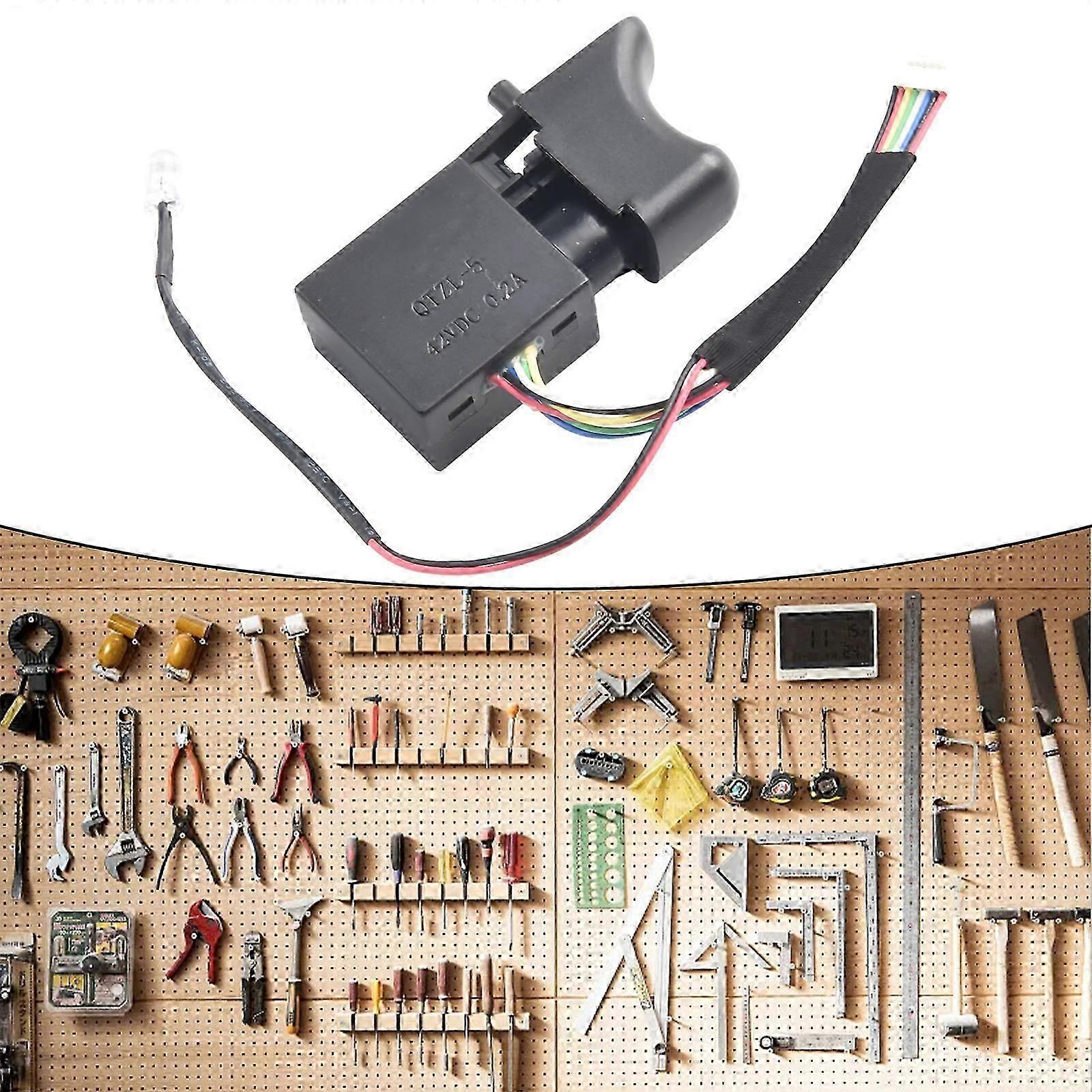 Power Tools Trigger Switch Black Drill Switch Electric Plastic + Metal Replacement Switch 72V-24V FA2-16/1WEK