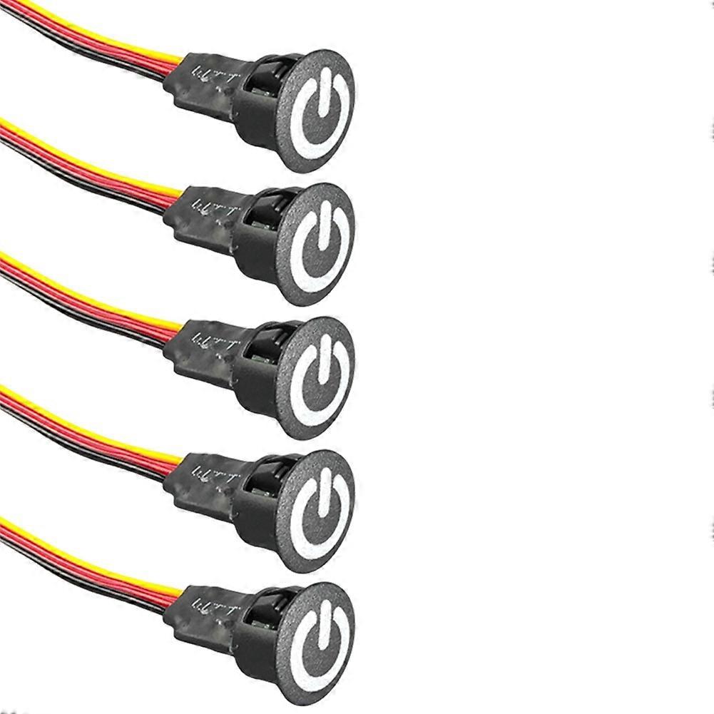 5Pack Dimmable Touch Sensor Button Smart Home Switch Controller for DC3.7-24V Closet Corridor LED Strip Light Switch 13T