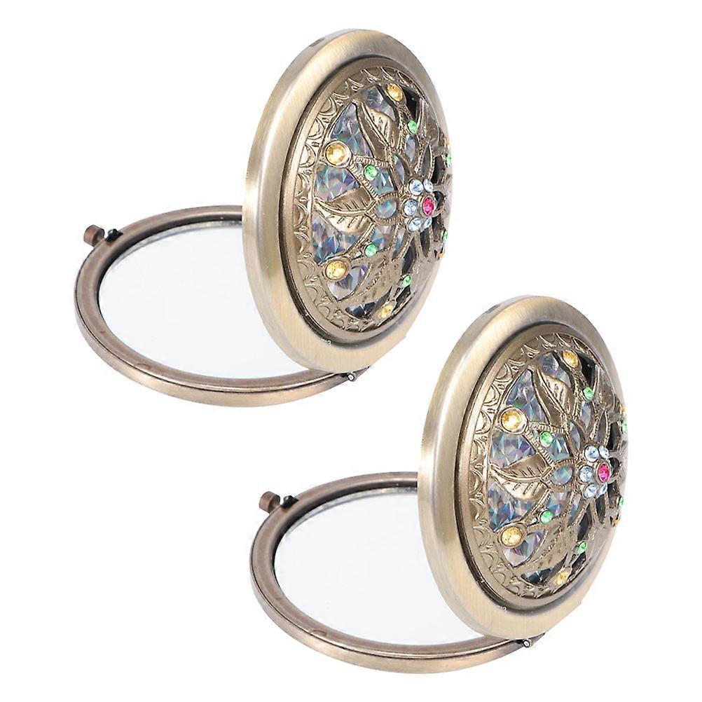 Creative Makeup Mirror Portable Compact Mirror for Makeup 2Pcs Pack
