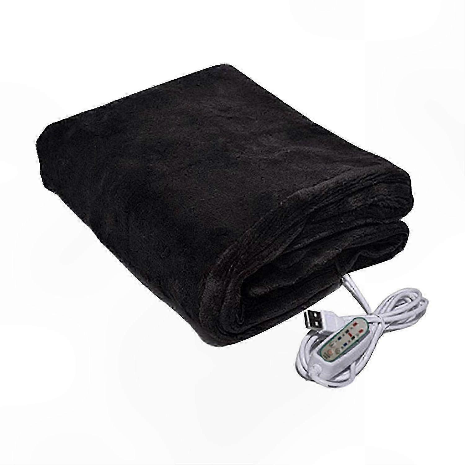 Heated Blanket with 3 Heat Settings USB Powered Double Sided Warmth Timer Function Winter Warmer Electric Throw