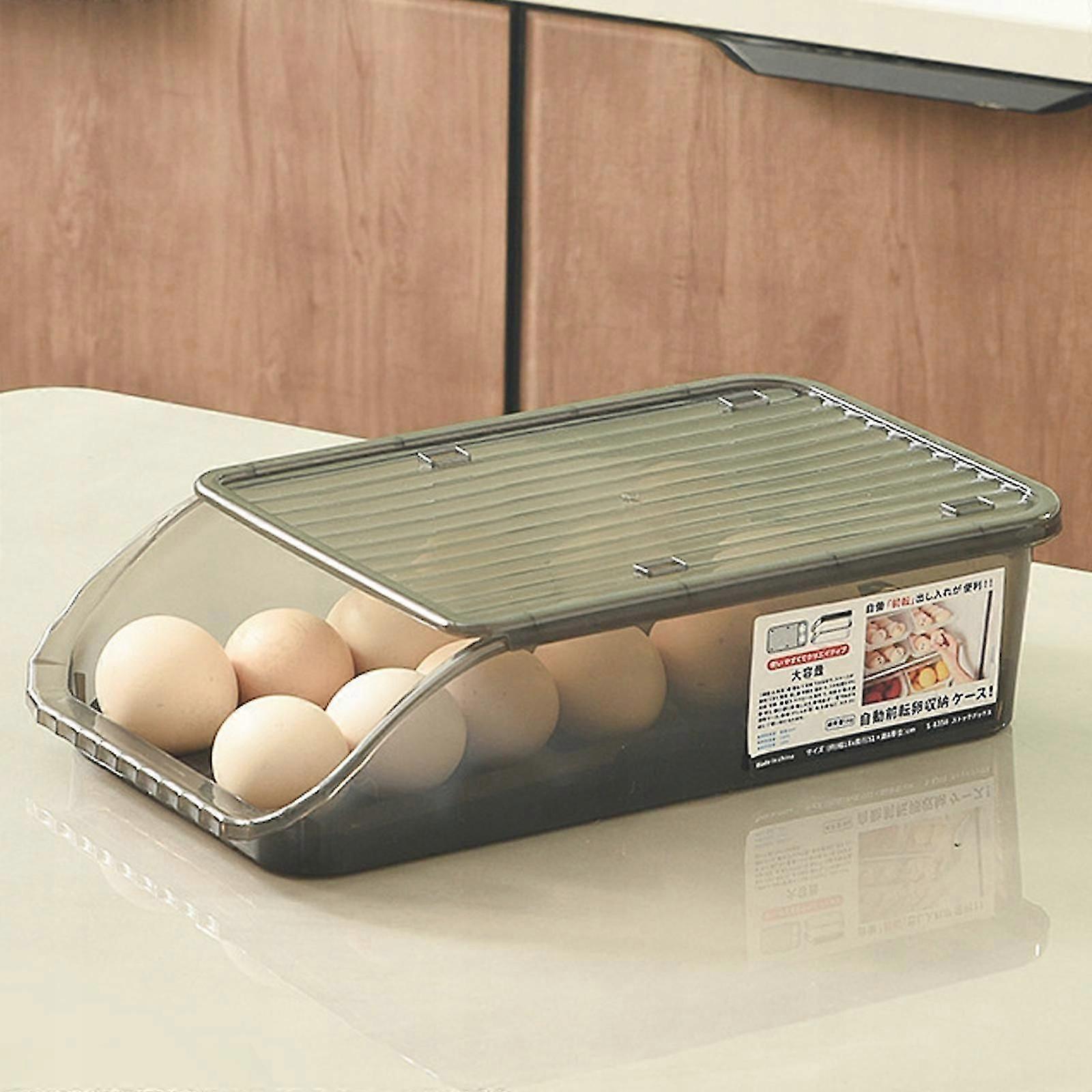 Automatic Rolling Egg Box Slide Design For Refrigerator Easy Egg 03-black