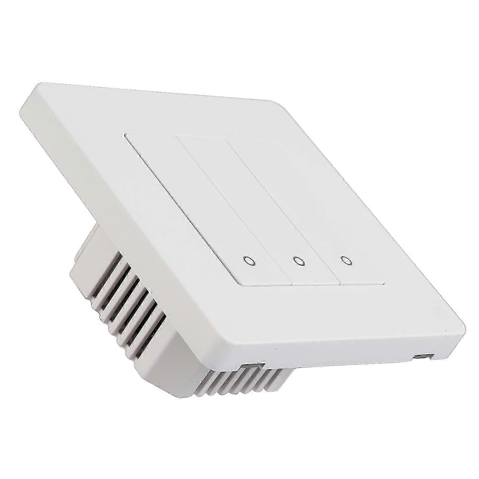 3 Gang Smart Control Panel Switch, Timing, AC100-240V, White
