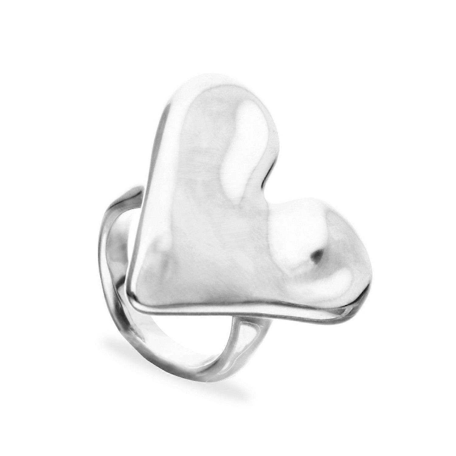 UNOde50 Sterling Silber plattierter herzförmiger Ring ANI0865MTL000 | Acotis