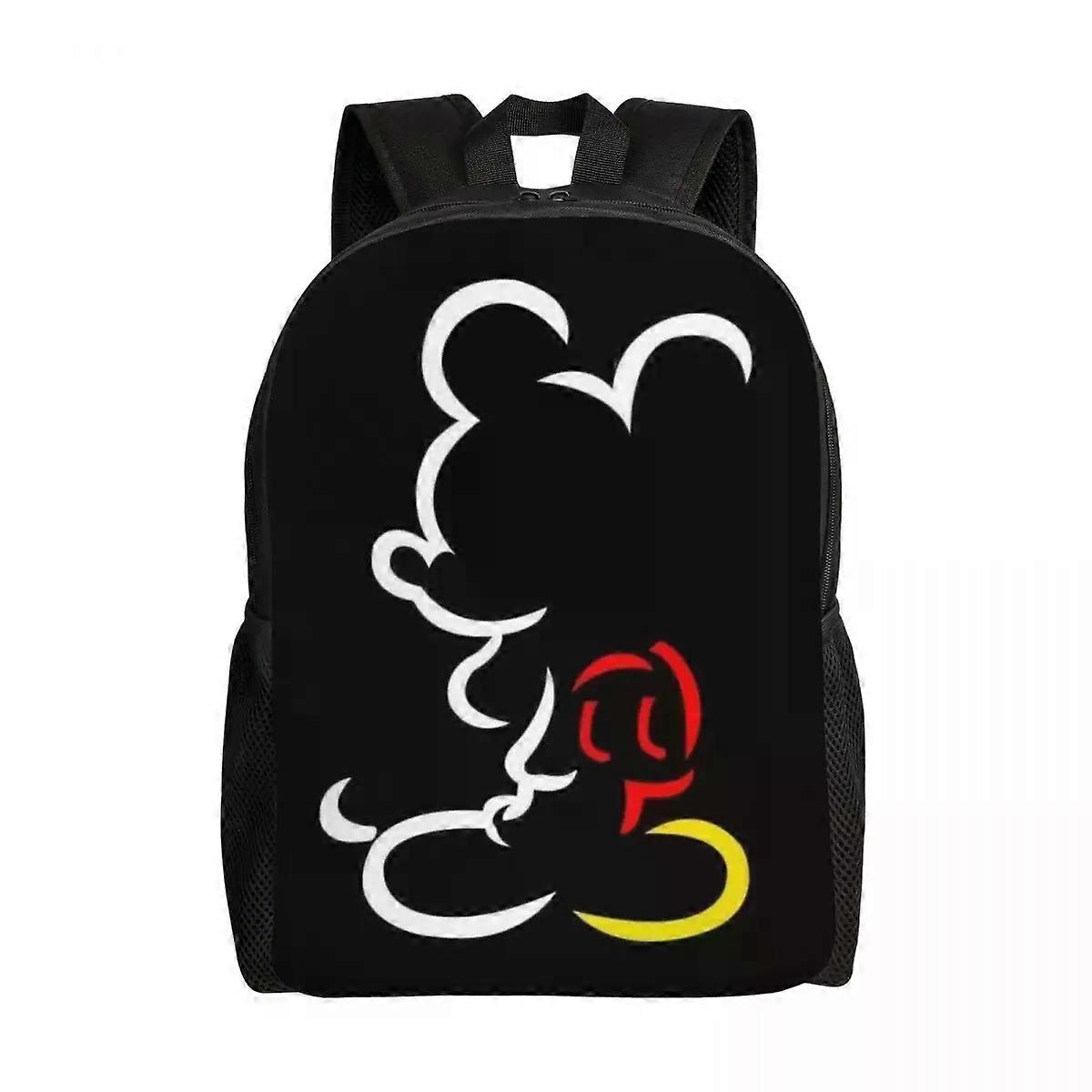 SJ3178 Mickey Mouse Backpack Men Women Basic Bookbag for School College Bags