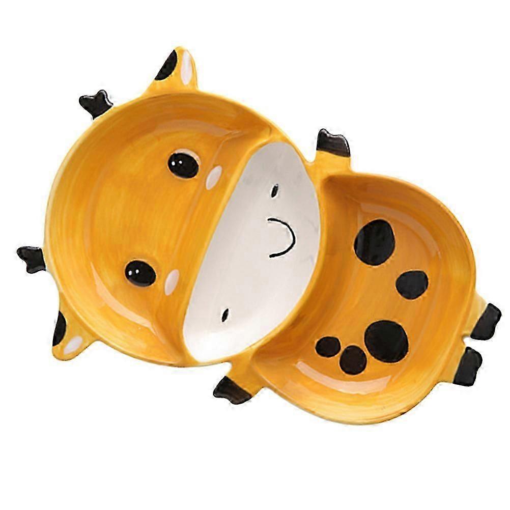Reusable Portion Control Plate Deer Shape Creative Style Easy to Clean Ceramic 1Pack