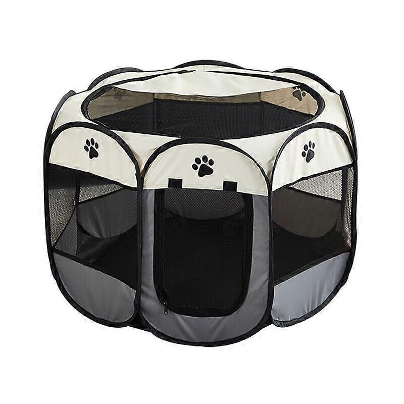 Animal enclosure, Polyester, Grey/Beige