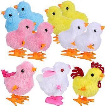 1 Set Wind Up Pulcino Giocattoli Salto Simpatico Pollo Soffice Wind Up Coniglio Peluche Pulcini Giocattoli Feste Feste Bomboniere Decorazioni Animali
