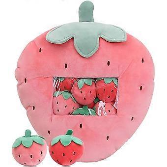 Throw Pillow Fruit Stuffed Toys Strawberry Plush Pillow Removable Fluffy Creative Gifts for Kids, , Halloween Christmas Decorative Doll Toy Gift